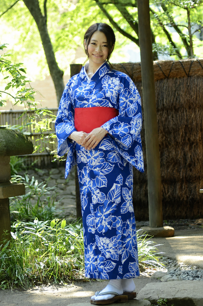 Japanese yukata kimono / D #189