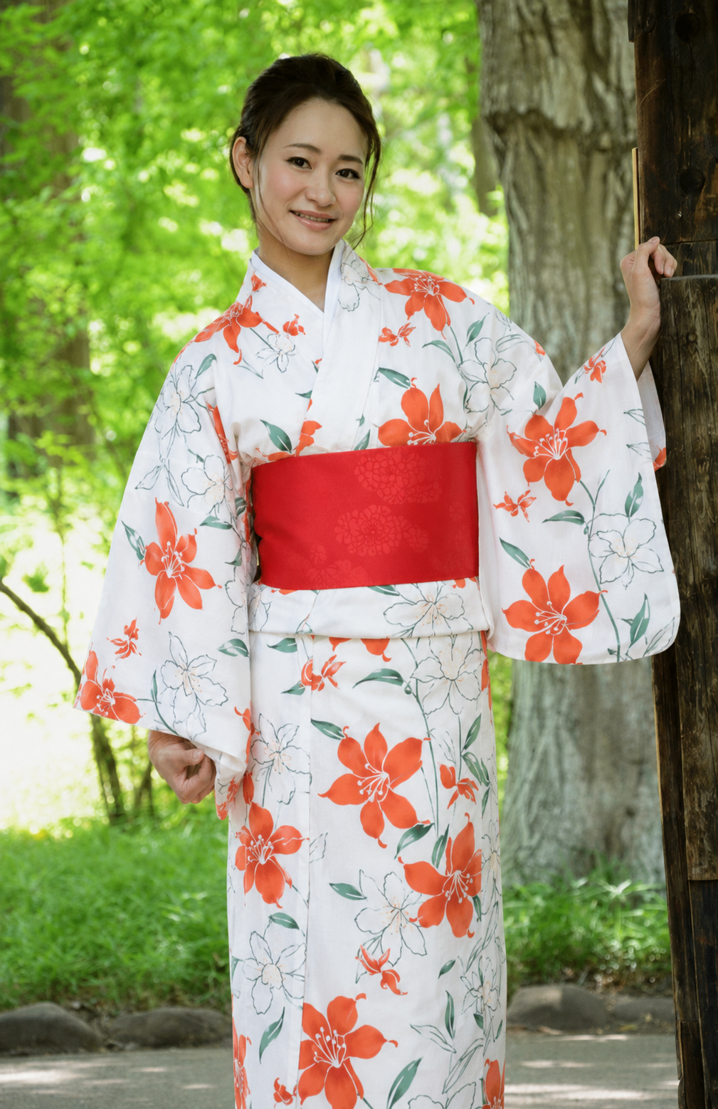 Japanese yukata kimono / D #180
