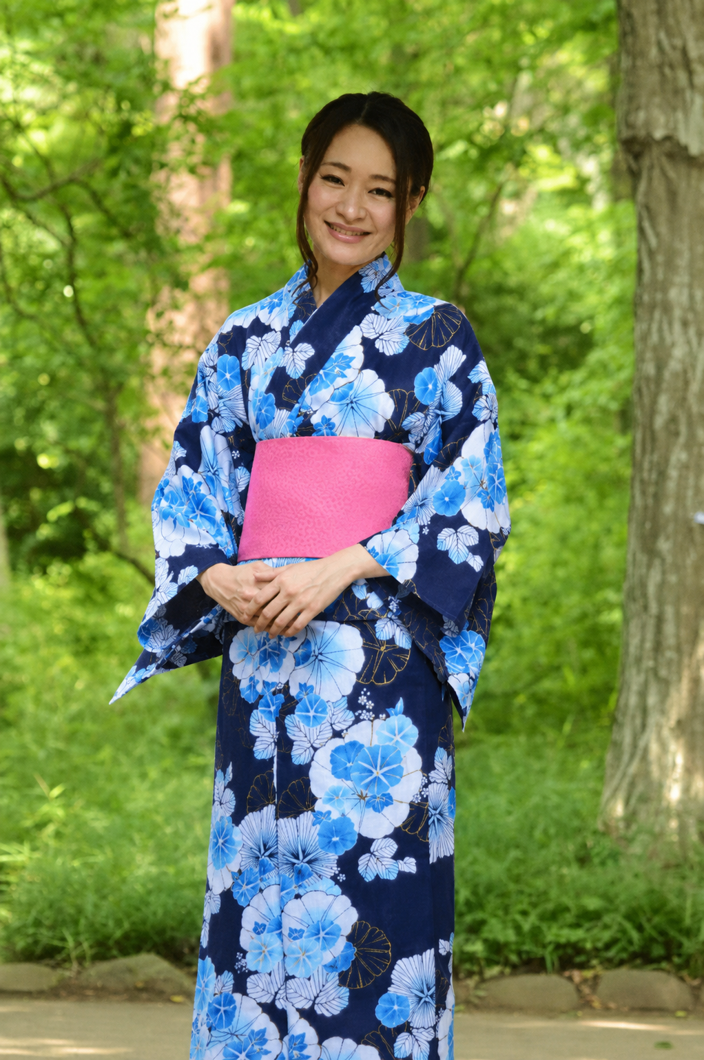 Japanese yukata kimono / H #546