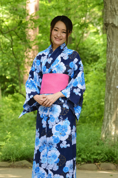 Japanese yukata kimono / H #546