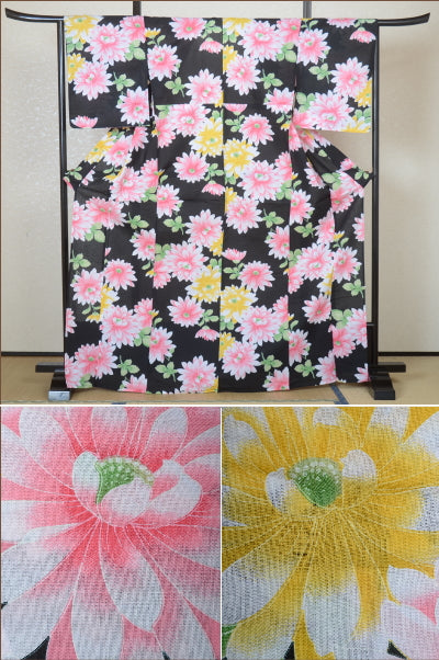 Japanese yukata kimono / H #127