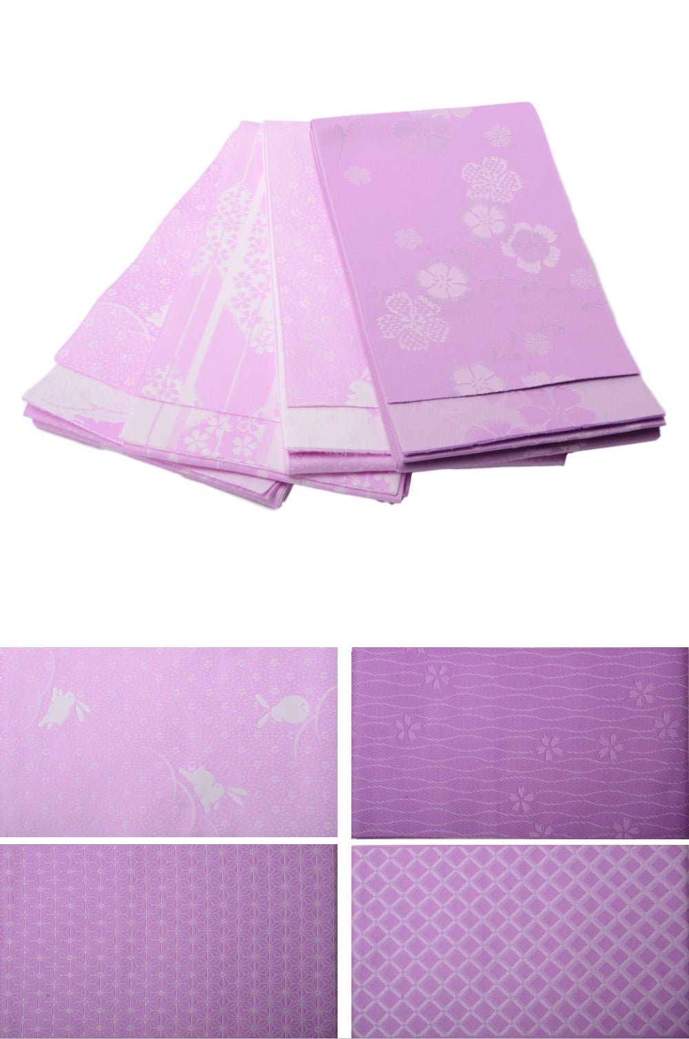 Flat obi belt : Pattern / Light purple