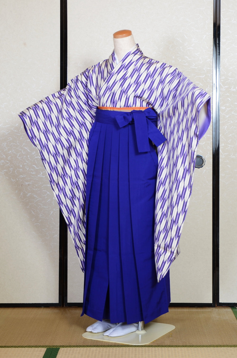 Long-sleeved kimono & hakama 5 items set / Furisode / FK#2-277
