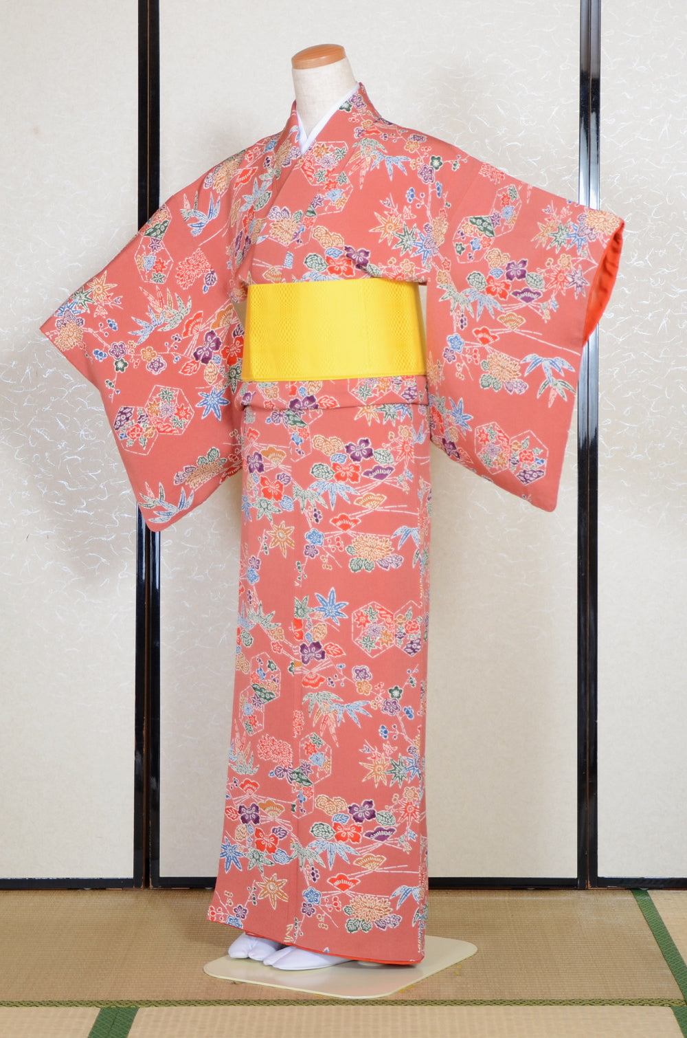 Japanese kimono 4 items set / SK #1-825