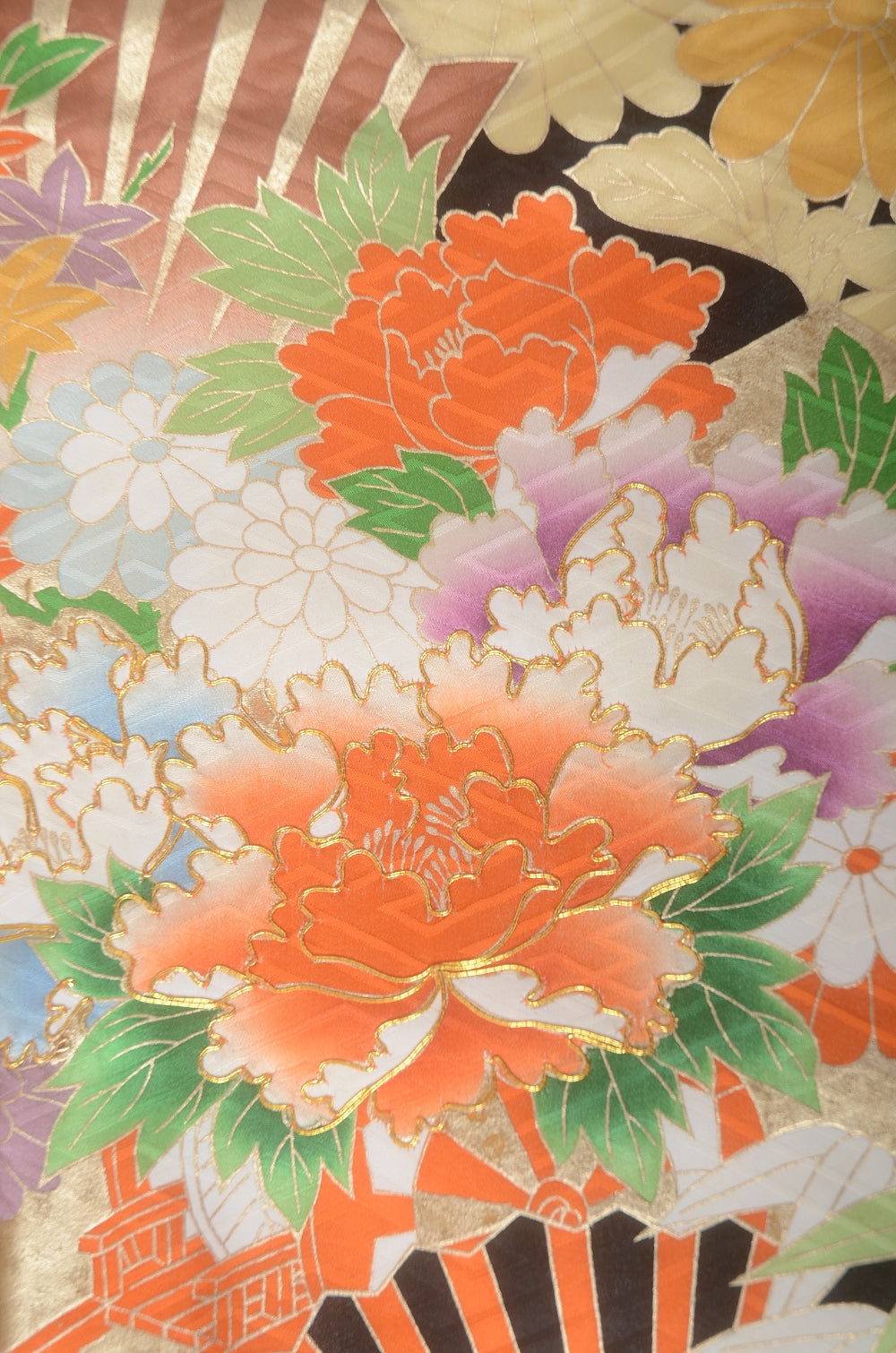 Long-sleeved kimono 6 items set / Furisode / FK#1-973