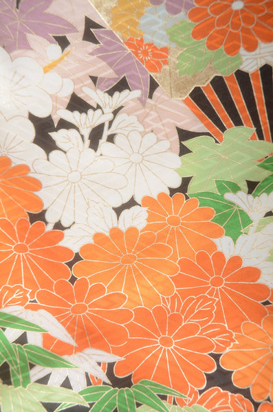 Long-sleeved kimono 6 items set / Furisode / FK#1-973