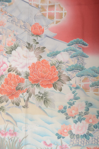 Long-sleeved kimono 6 items set / Furisode / FK#1-974