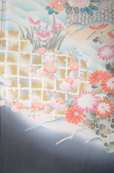 Long-sleeved kimono 6 items set / Furisode / FK#1-974