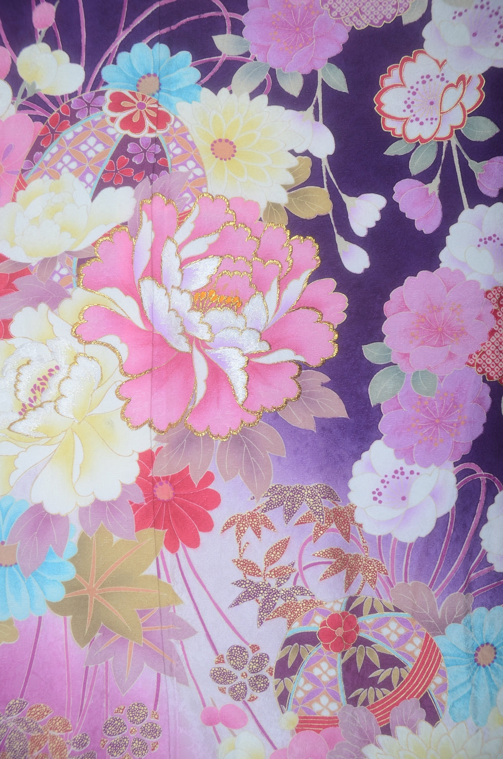 Long-sleeved kimono 6 items set / Furisode / FK#2-173