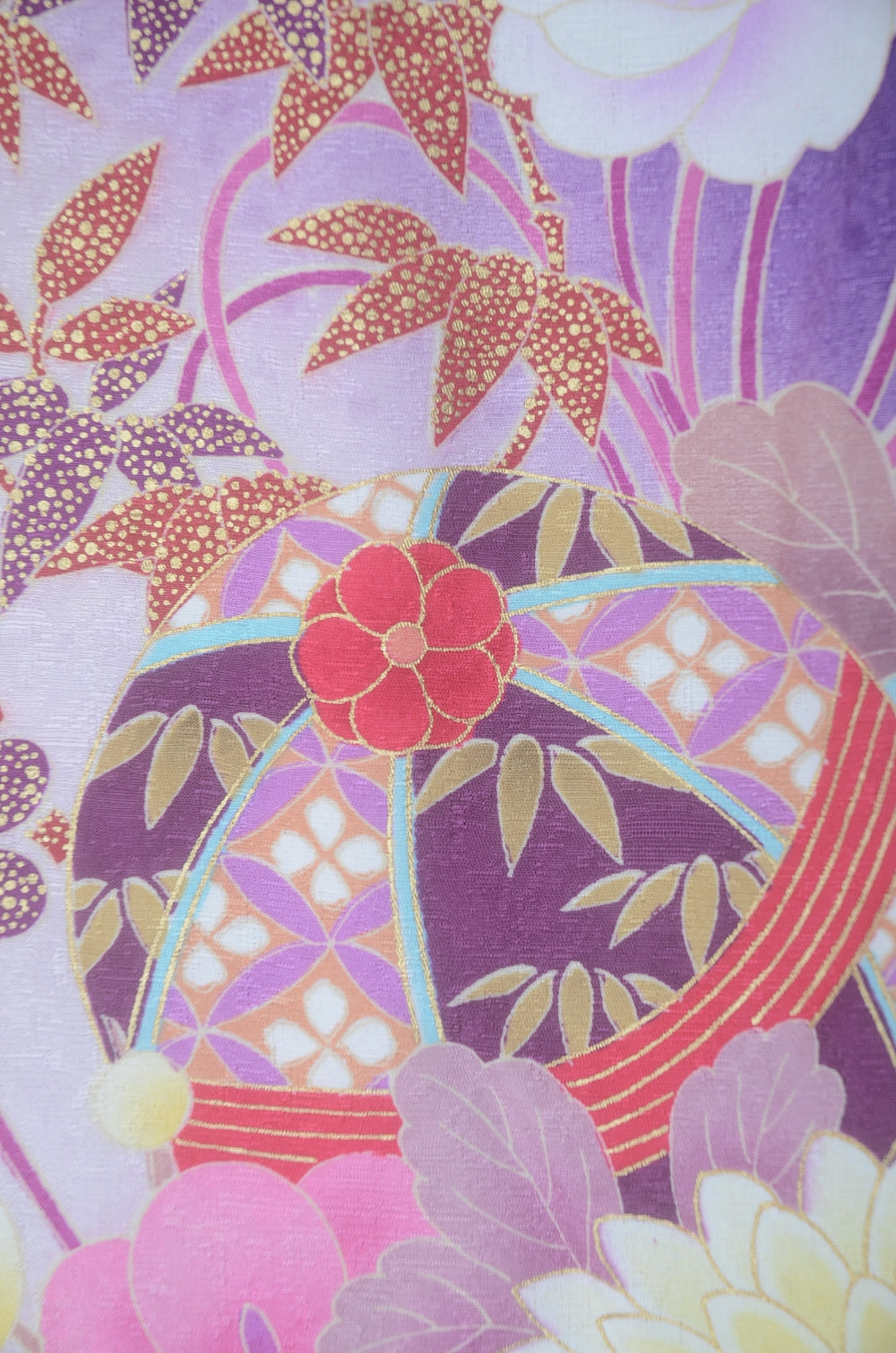 Long-sleeved kimono 6 items set / Furisode / FK#2-173