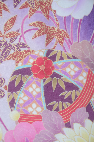 Long-sleeved kimono 6 items set / Furisode / FK#2-173