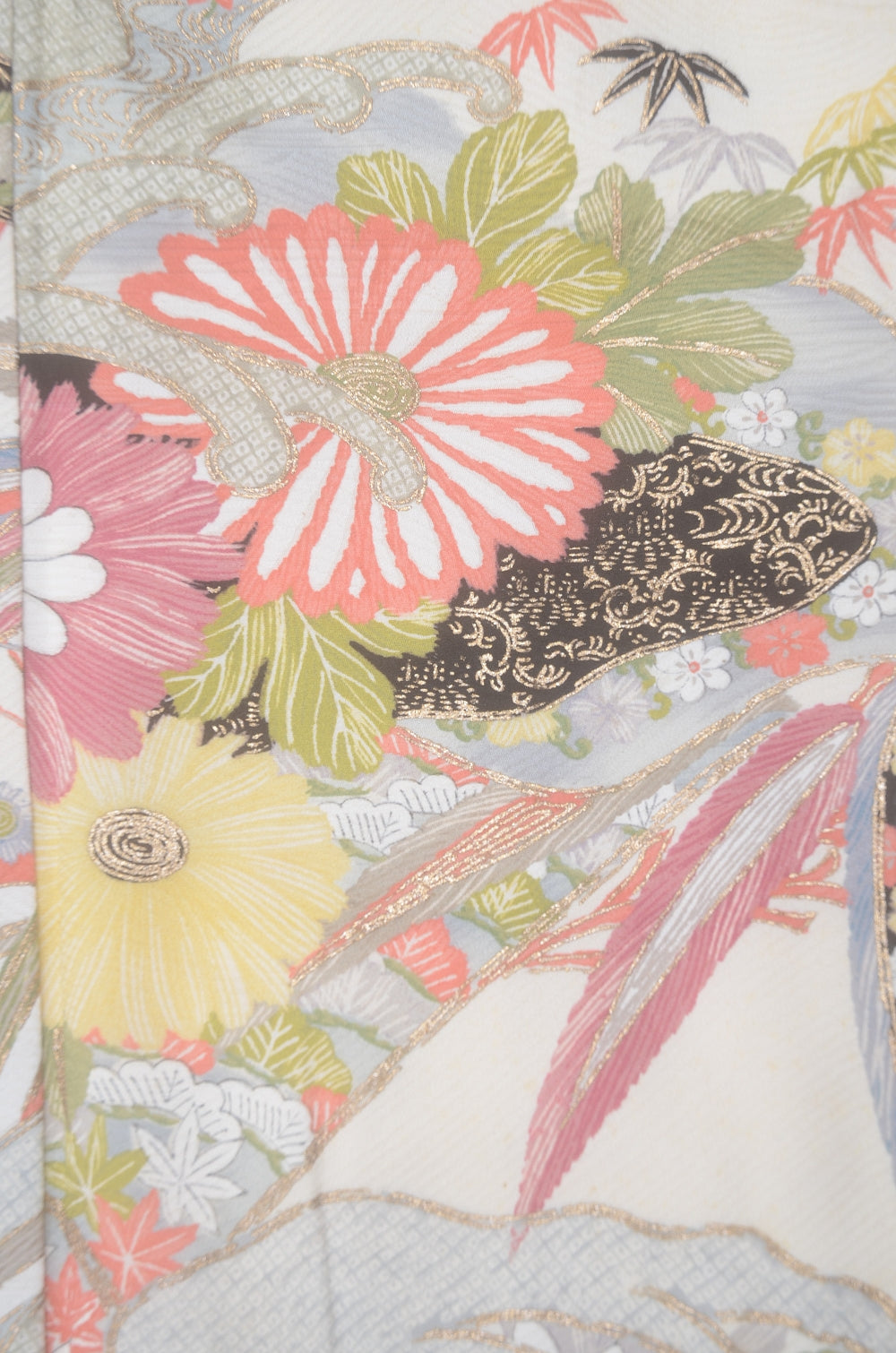 Long-sleeved kimono & hakama 5 items set / Furisode / FK#2-276