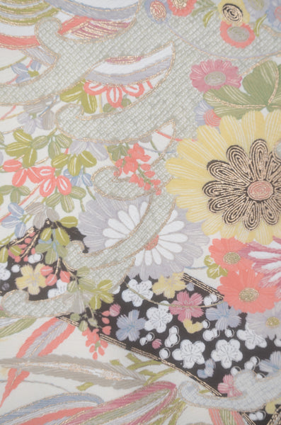 Long-sleeved kimono & hakama 5 items set / Furisode / FK#2-276