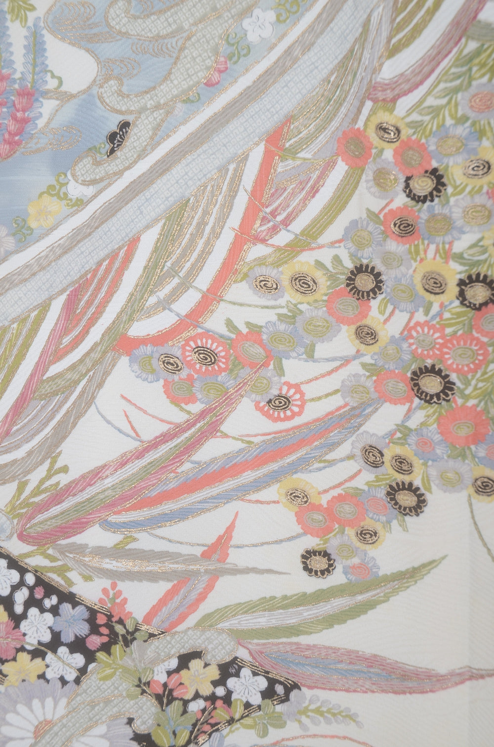 Long-sleeved kimono & hakama 5 items set / Furisode / FK#2-276