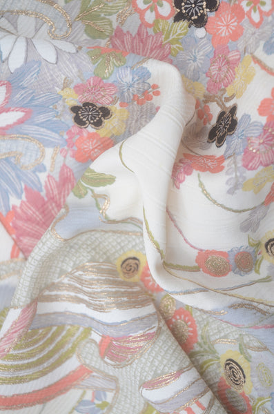 Long-sleeved kimono & hakama 5 items set / Furisode / FK#2-276