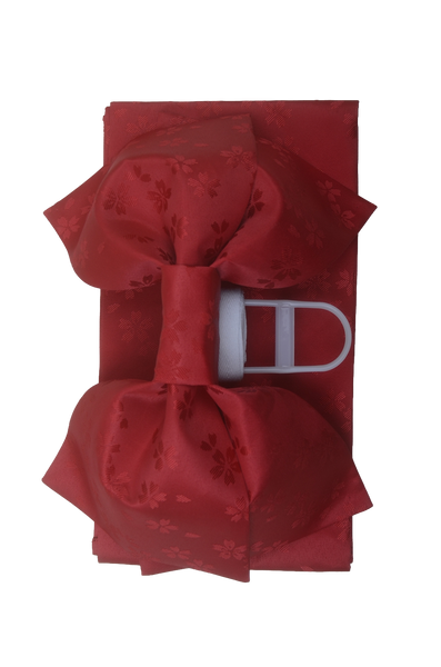 Pre-tied obi belt / Red #110 (TI)