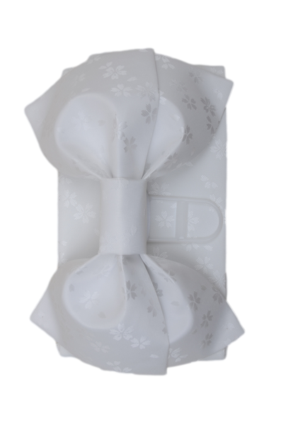 Pre-tied obi belt / White #112 (TI)