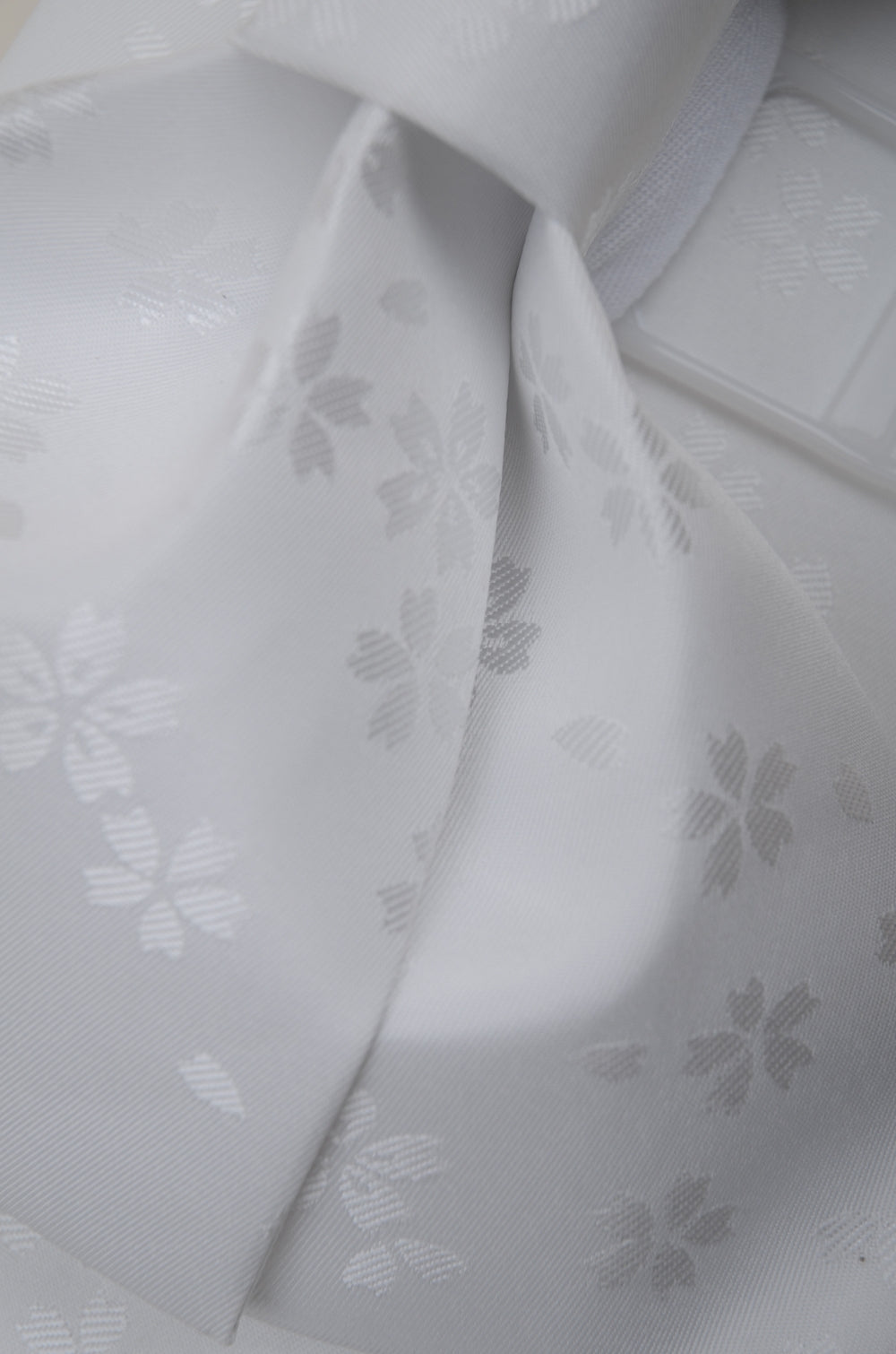 Pre-tied obi belt / White #112 (TI)