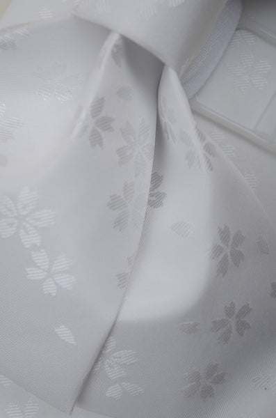 Pre-tied obi belt / White #112 (TI)
