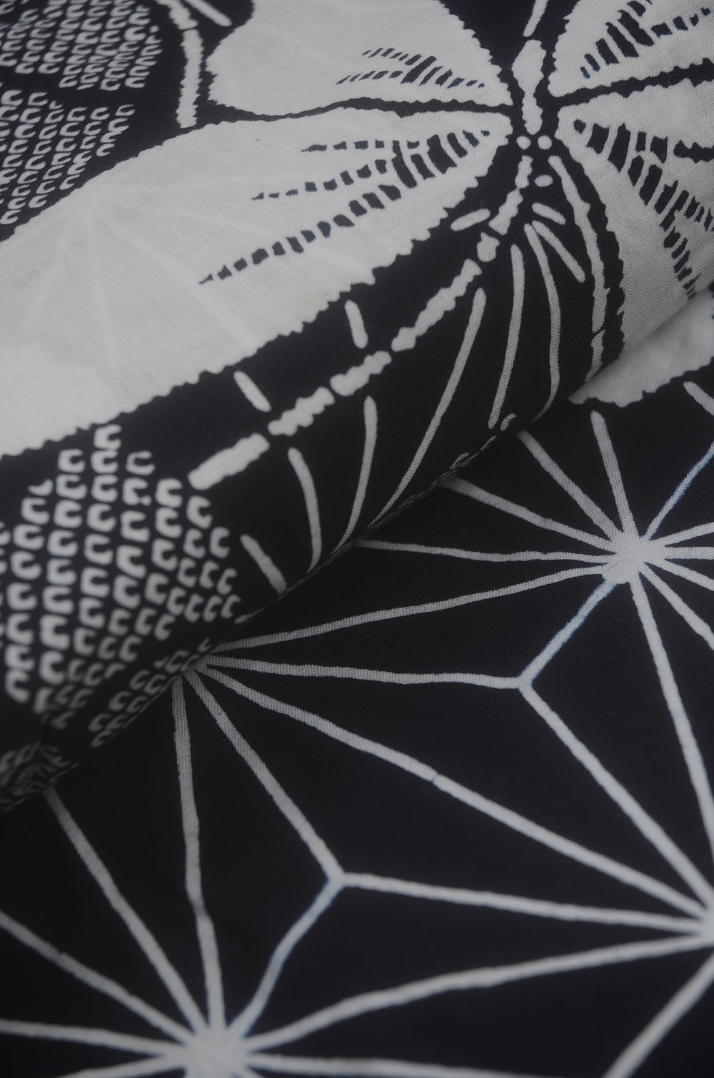 Archive Yukata – Traditional Pattern (Women / One of a Kind) W-AT #10 (Navy Yukata with Asanoha and Bellflower Pattern)