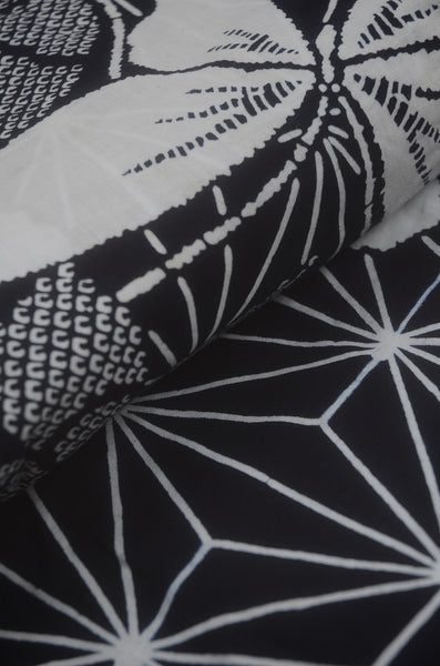 Archive Yukata – Traditional Pattern (Women / One of a Kind) W-AT #10 (Navy Yukata with Asanoha and Bellflower Pattern)