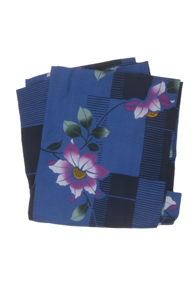 Archive Yukata – Traditional Pattern (Women / One of a Kind) W-AT #13 (Royal Blue Camellia Yukata)