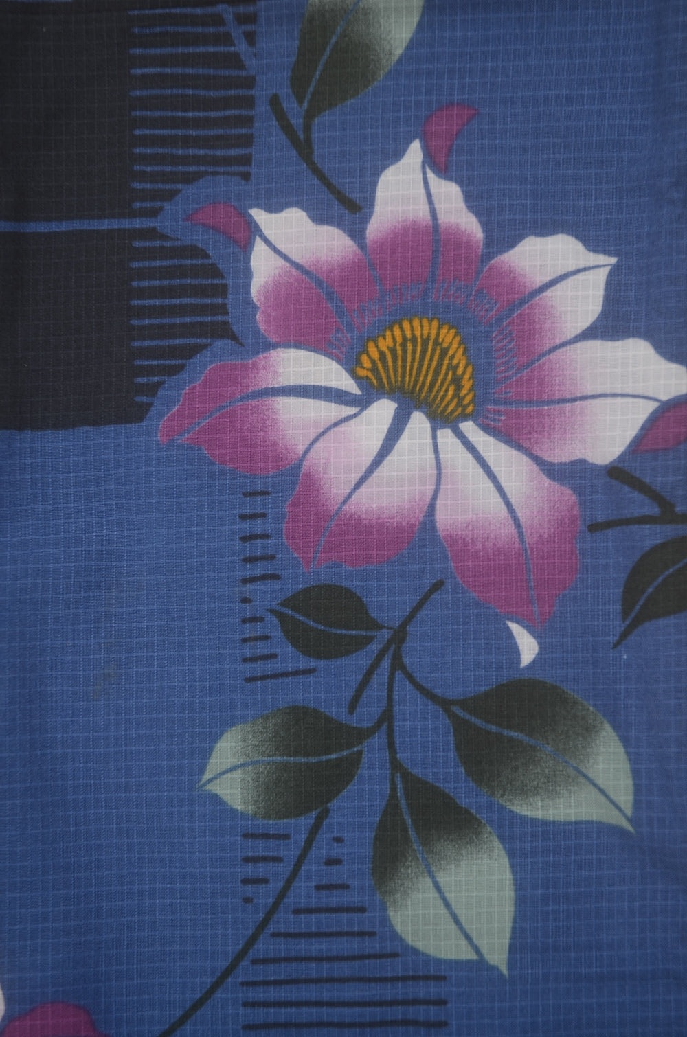 Archive Yukata – Traditional Pattern (Women / One of a Kind) W-AT #13 (Royal Blue Camellia Yukata)
