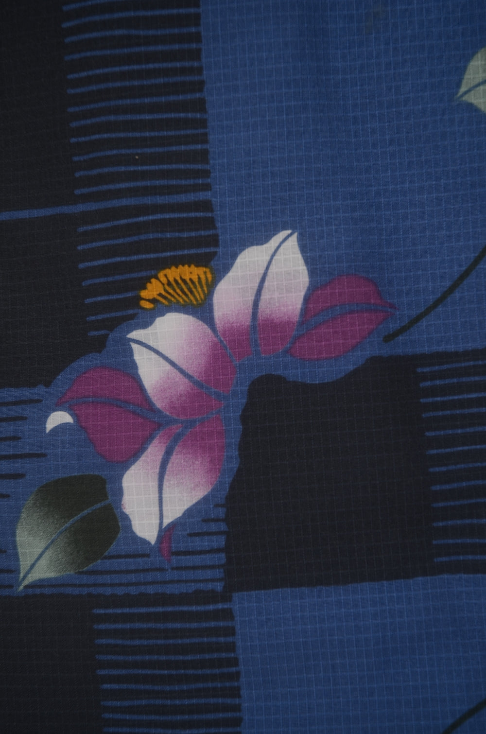 Archive Yukata – Traditional Pattern (Women / One of a Kind) W-AT #13 (Royal Blue Camellia Yukata)