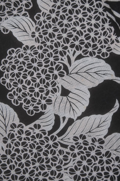 Archive Yukata – Traditional Pattern (Women / One of a Kind) W-AT #16 (Classic Black Hydrangea Yukata)