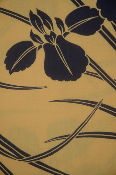 Archive Yukata – Traditional Pattern (Women / One of a Kind) W-AT #20 (Golden Sunshine Iris Yukata)