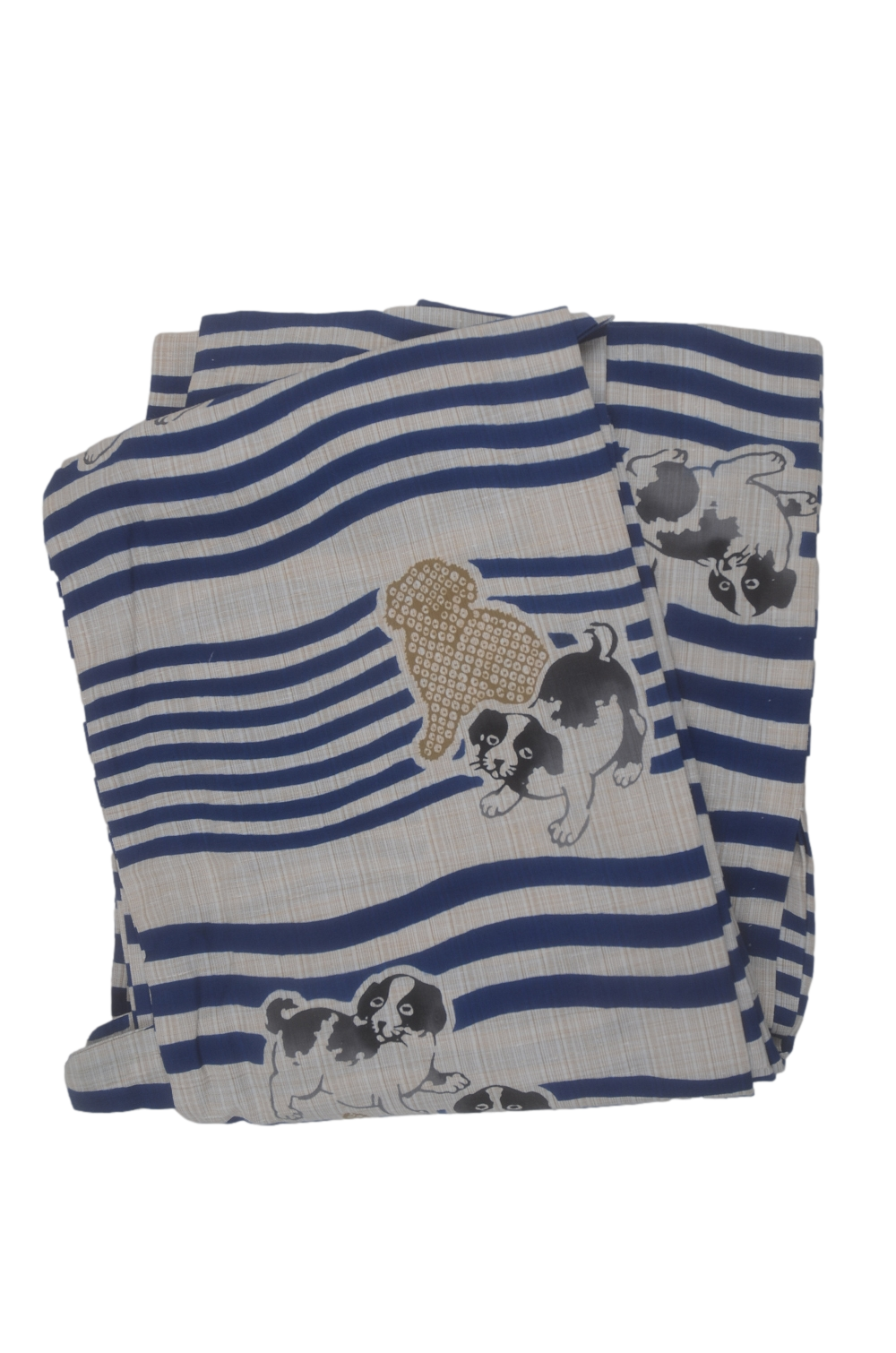 Archive Yukata – Traditional Pattern (Women / One of a Kind) W-AT #27 (Rare Dog Pattern Yukata)