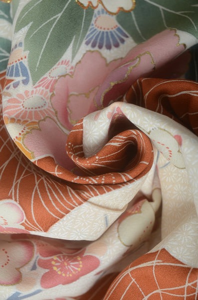 Long-sleeved kimono 6 items set / Furisode / FK#1-918