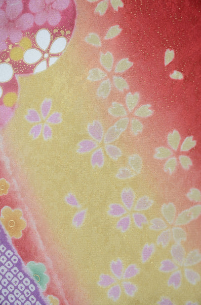 Long-sleeved kimono 6 items set / Furisode / FK#2-278