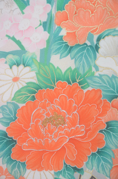 Long-sleeved kimono 6 items set / Furisode / FK#2-280