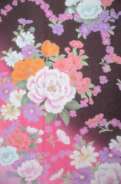 Long-sleeved kimono 6 items set / Furisode / FK#2-282