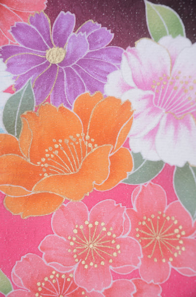 Long-sleeved kimono 6 items set / Furisode / FK#2-282