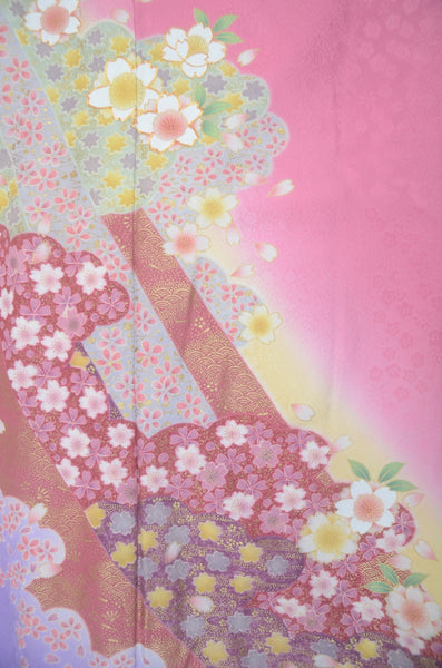 Long-sleeved kimono 6 items set / Furisode / FK#2-287