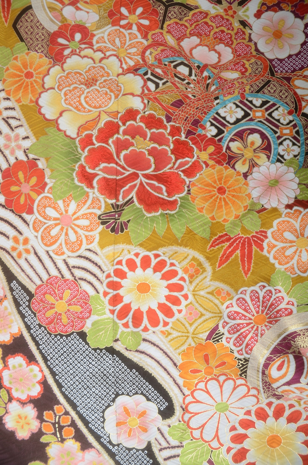 Long-sleeved kimono 6 items set / Furisode / FK#1-928