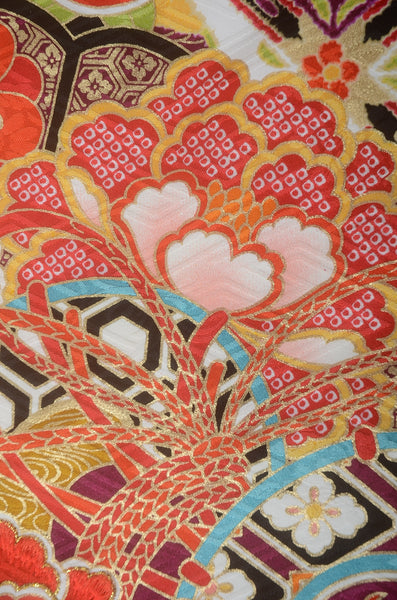 Long-sleeved kimono 6 items set / Furisode / FK#1-928