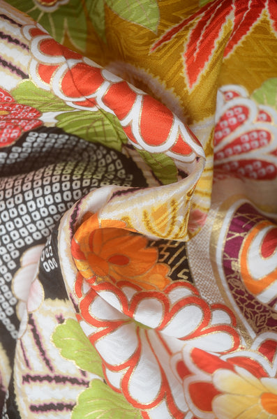 Long-sleeved kimono 6 items set / Furisode / FK#1-928