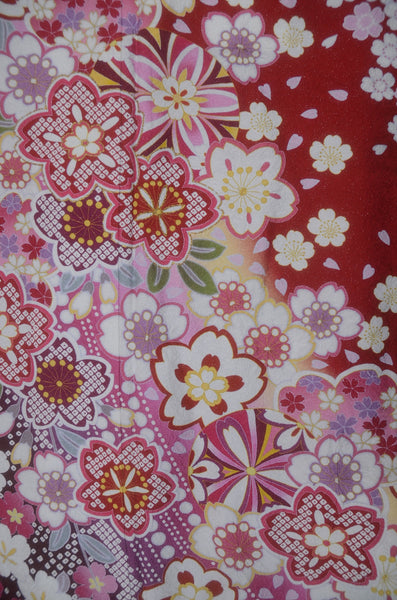 Long-sleeved kimono 6 items set / Furisode / FK#2-318