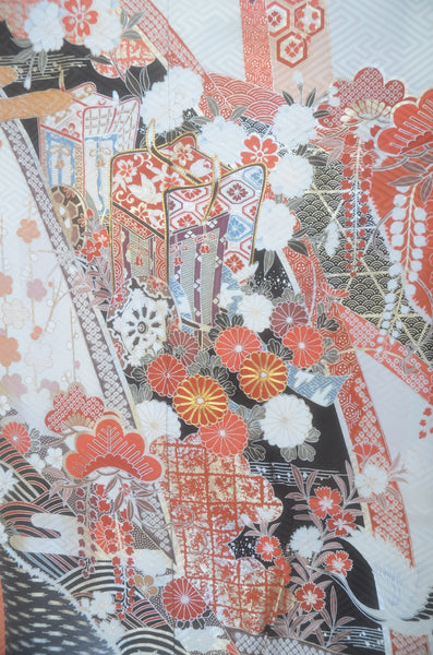 Long-sleeved kimono 6 items set / Furisode / FK#2-289