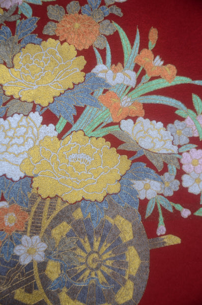 Long-sleeved kimono 6 items set / Furisode / FK#2-333