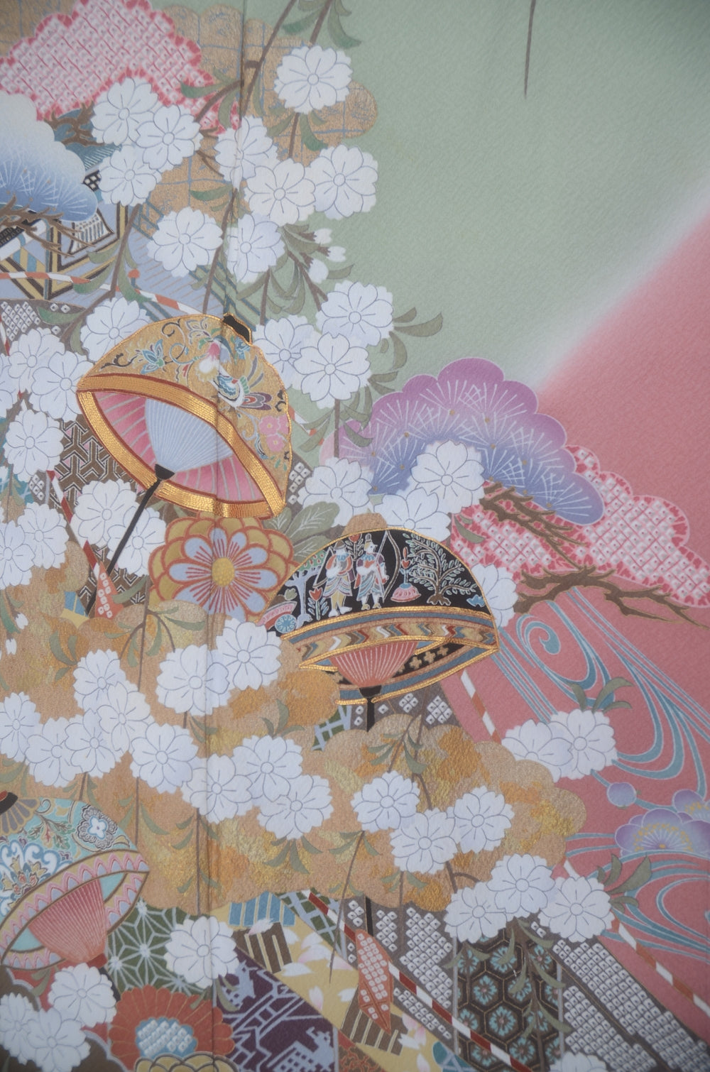 Long-sleeved kimono 6 items set / Furisode / FK#2-335