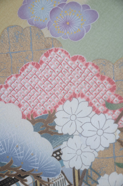 Long-sleeved kimono 6 items set / Furisode / FK#2-335