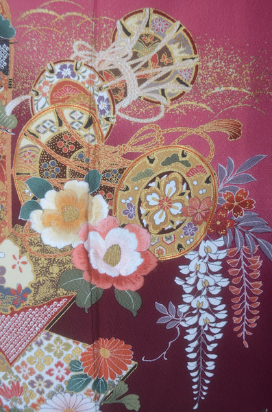 Long-sleeved kimono 6 items set / Furisode / FK#2-157