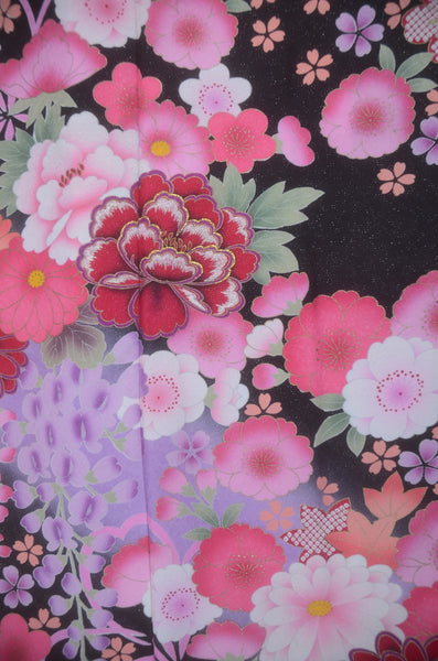 Long-sleeved kimono 6 items set / Furisode / FK#2-349