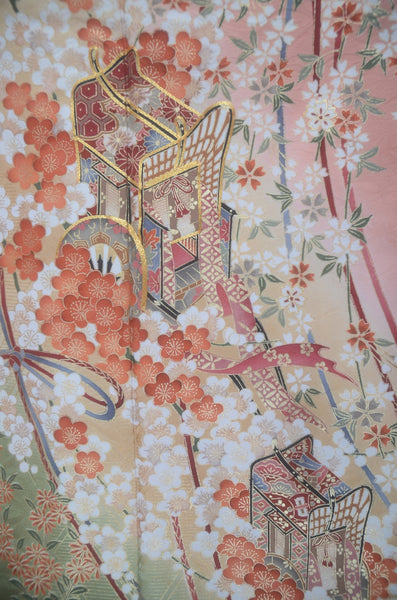 Long-sleeved kimono 6 items set / Furisode / FK#2-353