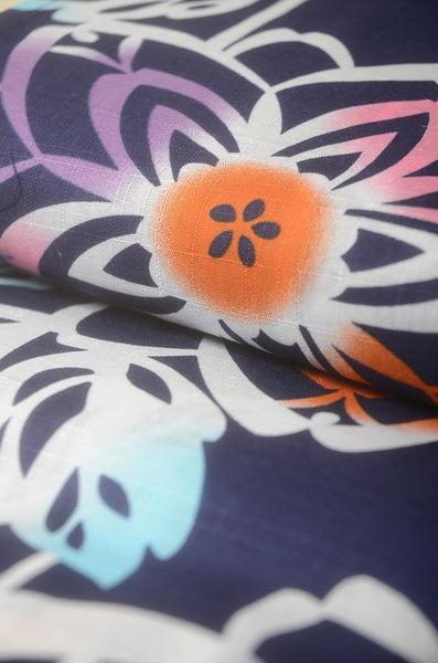 Yukata for indoor use / Yaezakura :EM002-Indigo