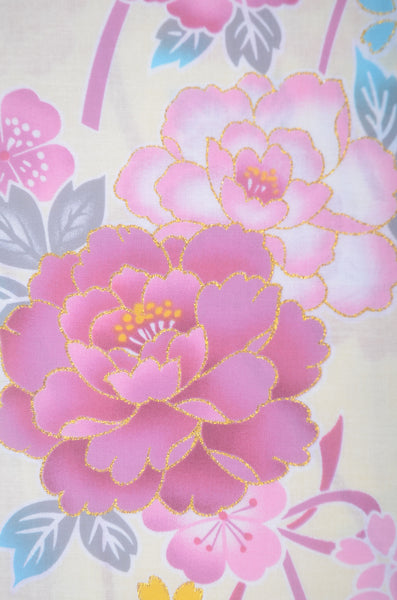 Japanese yukata kimono / H #554